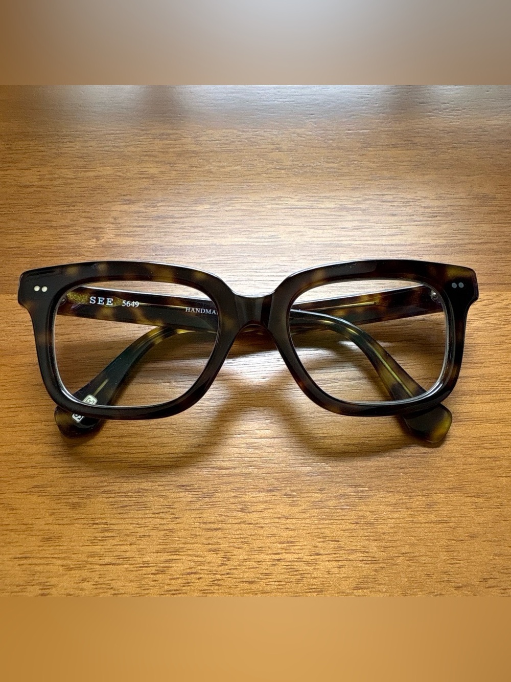 SEE Tortoiseshell Square Men's Eyeglasses